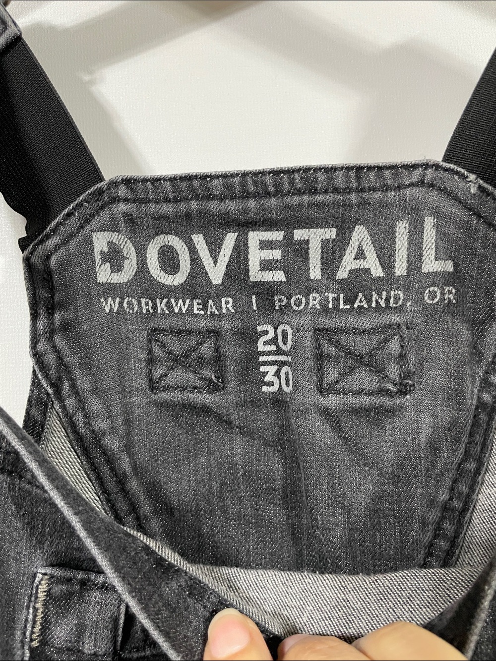 Dovetail Black Denim Overalls Jumpsuit - Picture 2 of 3